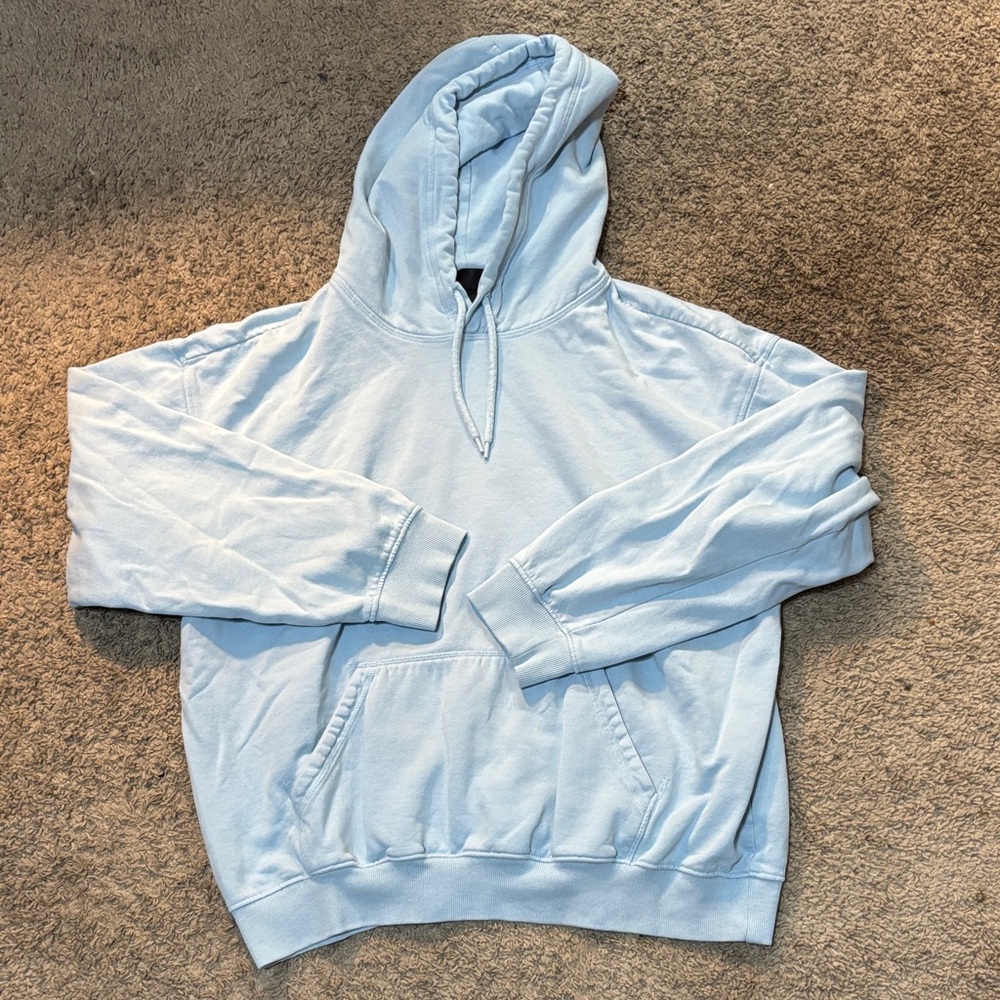 H&M Soft Blue Relaxed-Fit Hoodie